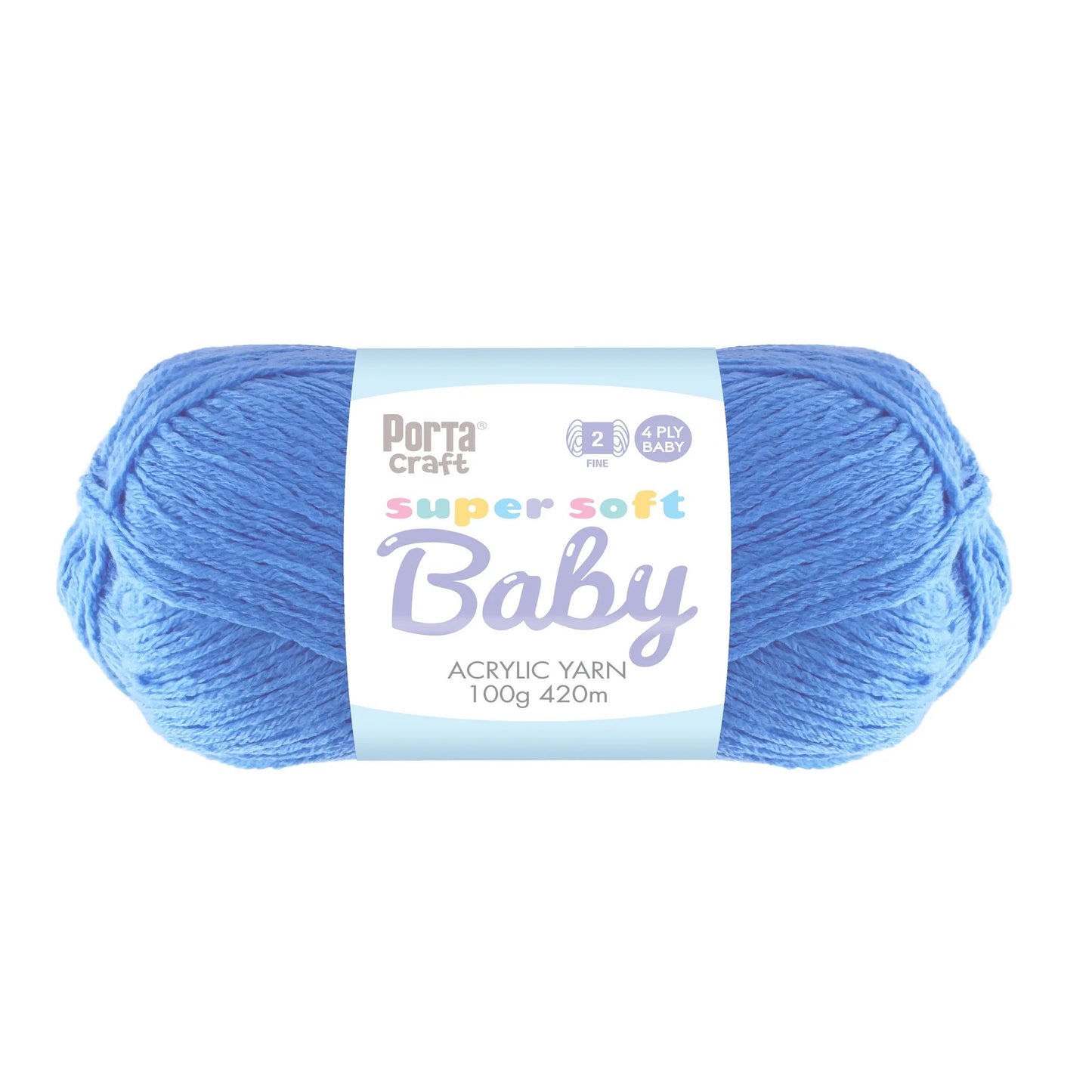 Super Soft Baby Acryl Yarn 420m 4ply Cornflower