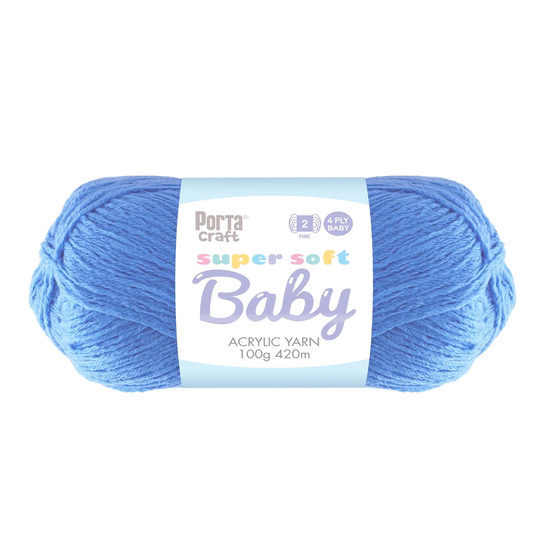 Super Soft Baby Acryl Yarn 420m 4ply Cornflower