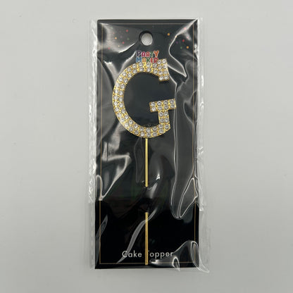 Gold Letter Cake Topper - G image 0