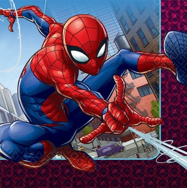 16 Spiderman Webbed Wonder Lunch Napkins image 0