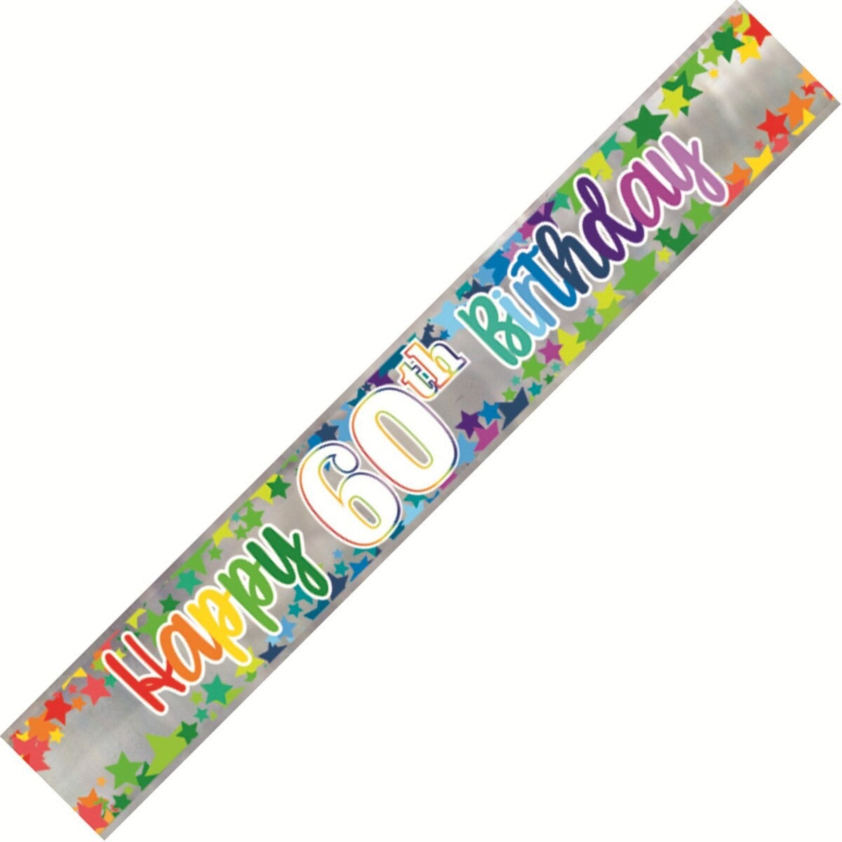 RAINBOW STAR 60 FOIL BANNER 9ft image 0