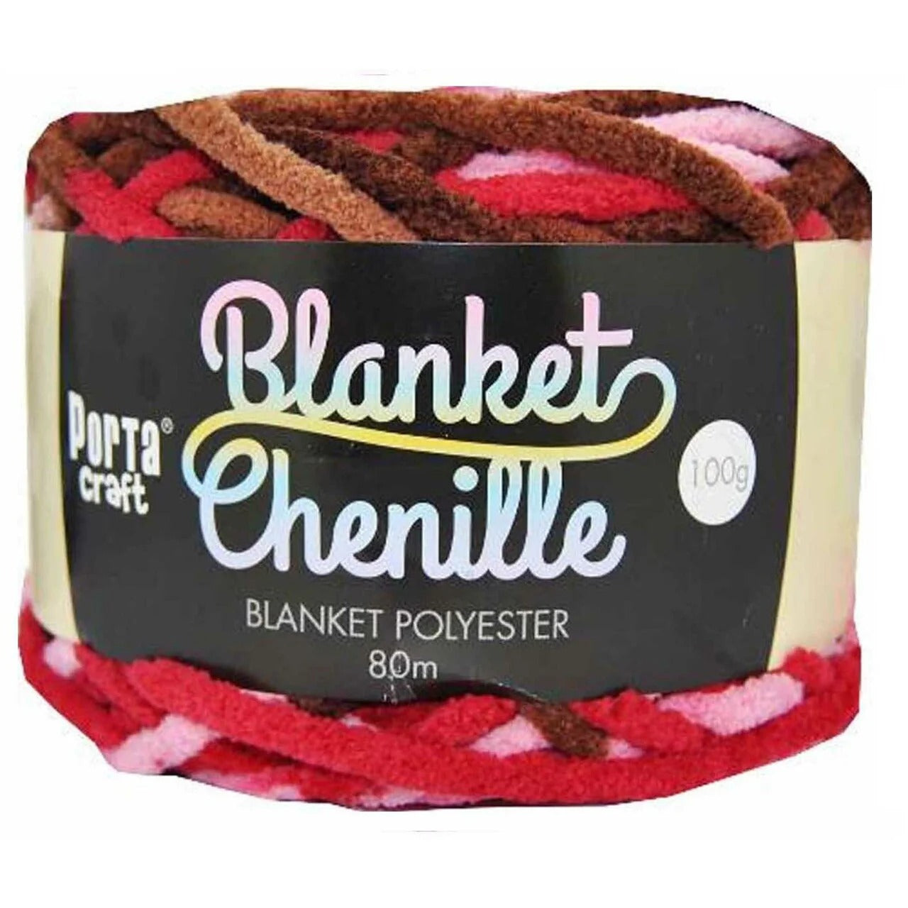 Chenille Blanket Yarn 100g 80m Multi Love