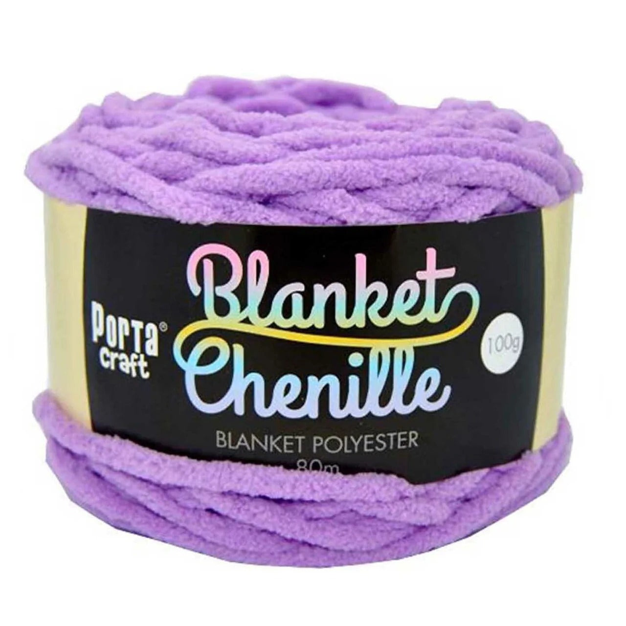Chenille Blanket Yarn 100g 80m Solid Lilac