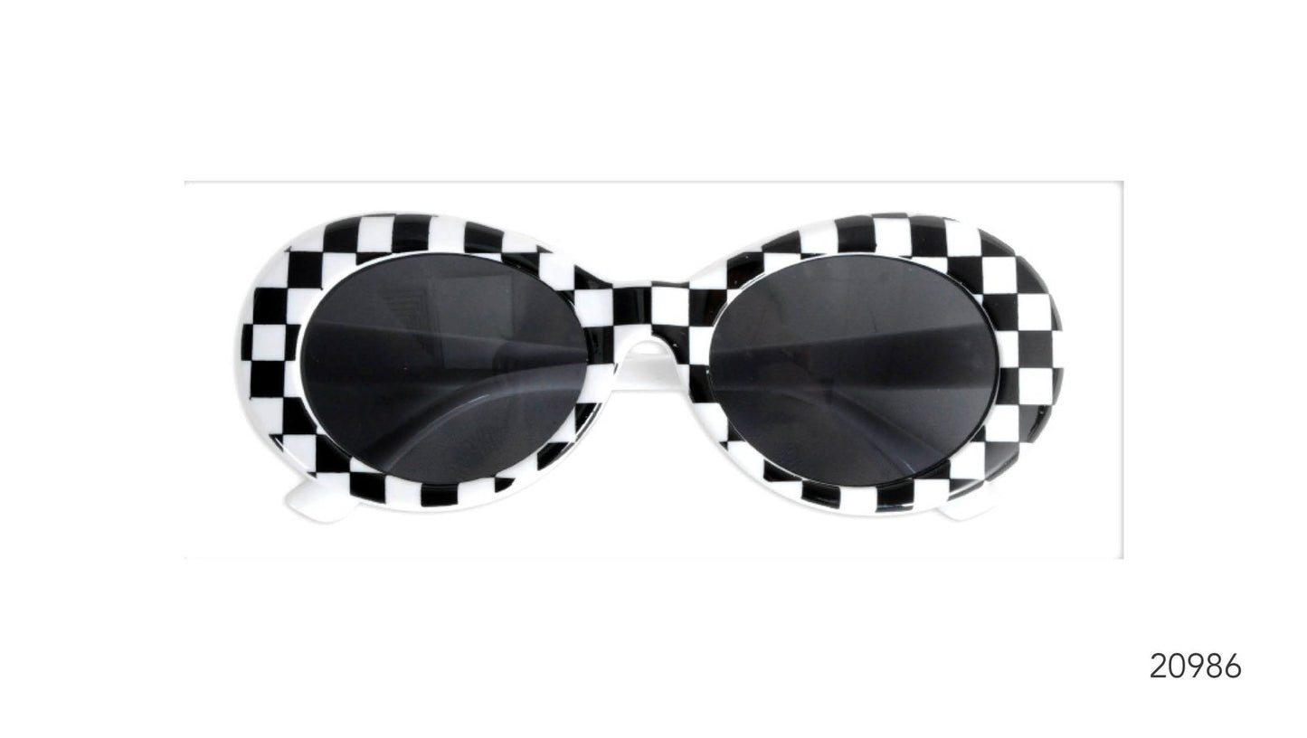 Party Glasses Mod black white checkered image 0