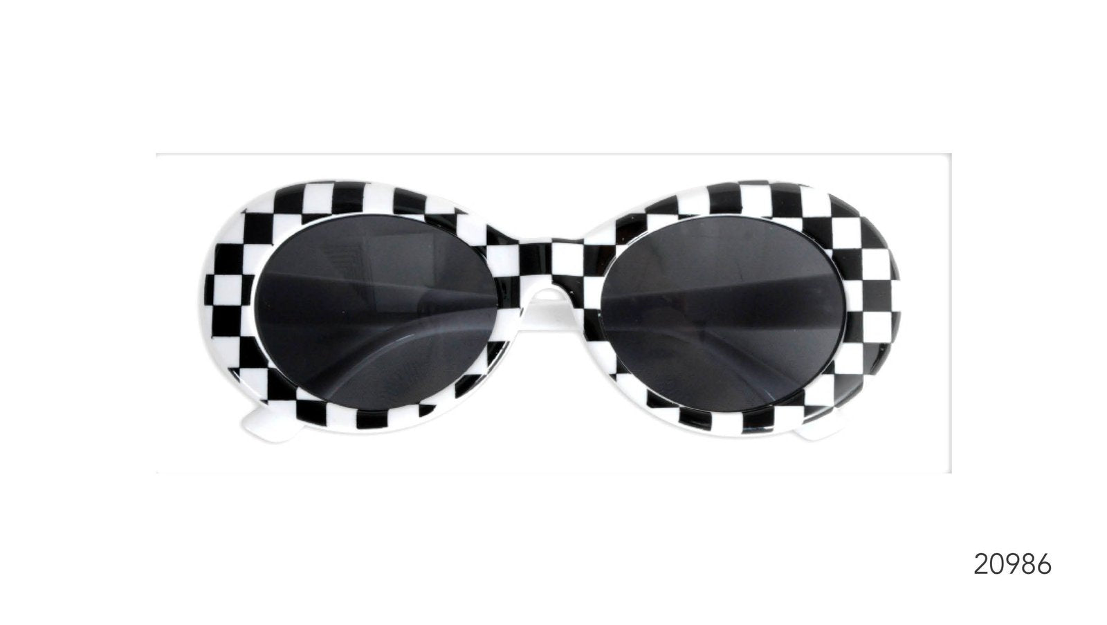 Party Glasses Mod black white checkered image 0