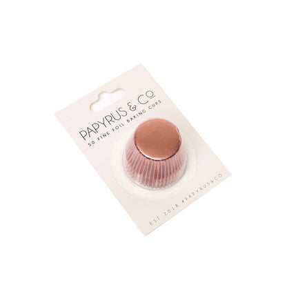 Mini ROSE GOLD Foil Baking Cups (50 pack) - 35mm Base image 0