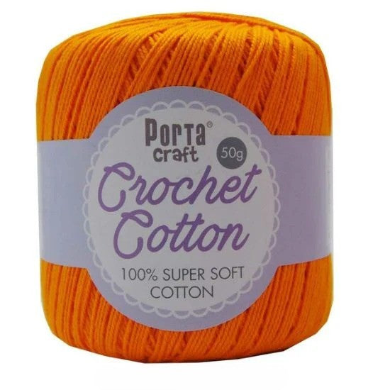 Crochet Cotton 50g 8ply Saffron