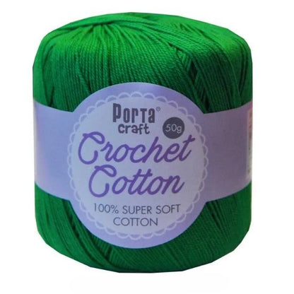 Crochet Cotton 50g 8ply Emerald