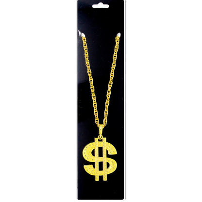 Metal Necklace (Gold Dollar Sign) image 0