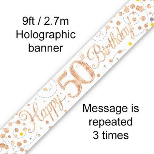 Sparkling Fizz Rose Gold Banner 2.7m #50 image 0
