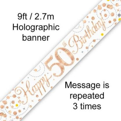 Sparkling Fizz Rose Gold Banner 2.7m #50 image 0