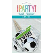 3D SOCCER 6 CUPCAKE TOPPERS image 0
