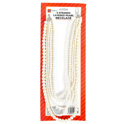5 Strands Pearl Necklace