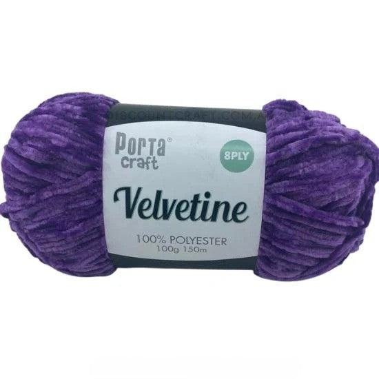 Velvetine Yarn 100g 150m Elegant Purple