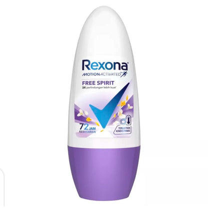 REXONA 45mL DEODORANT WOMEN ROLL ON 72 HOUR FREE SPIRIT