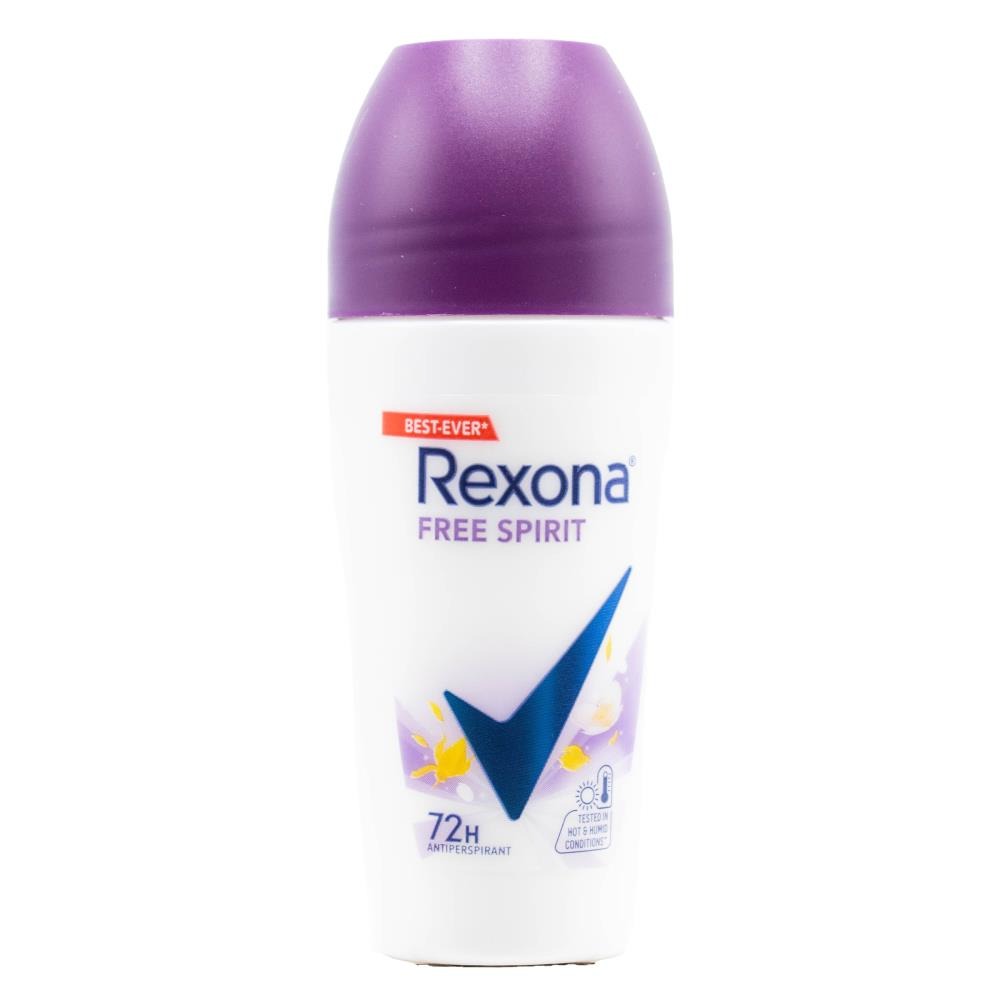 REXONA 45mL DEODORANT WOMEN ROLL ON 72 HOUR FREE SPIRIT
