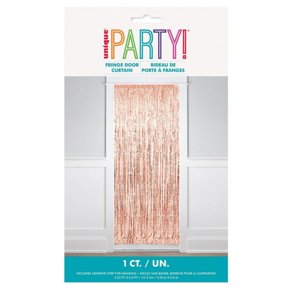 Rose Gold Foil Fringe Door Curtain 3.25X6.5m