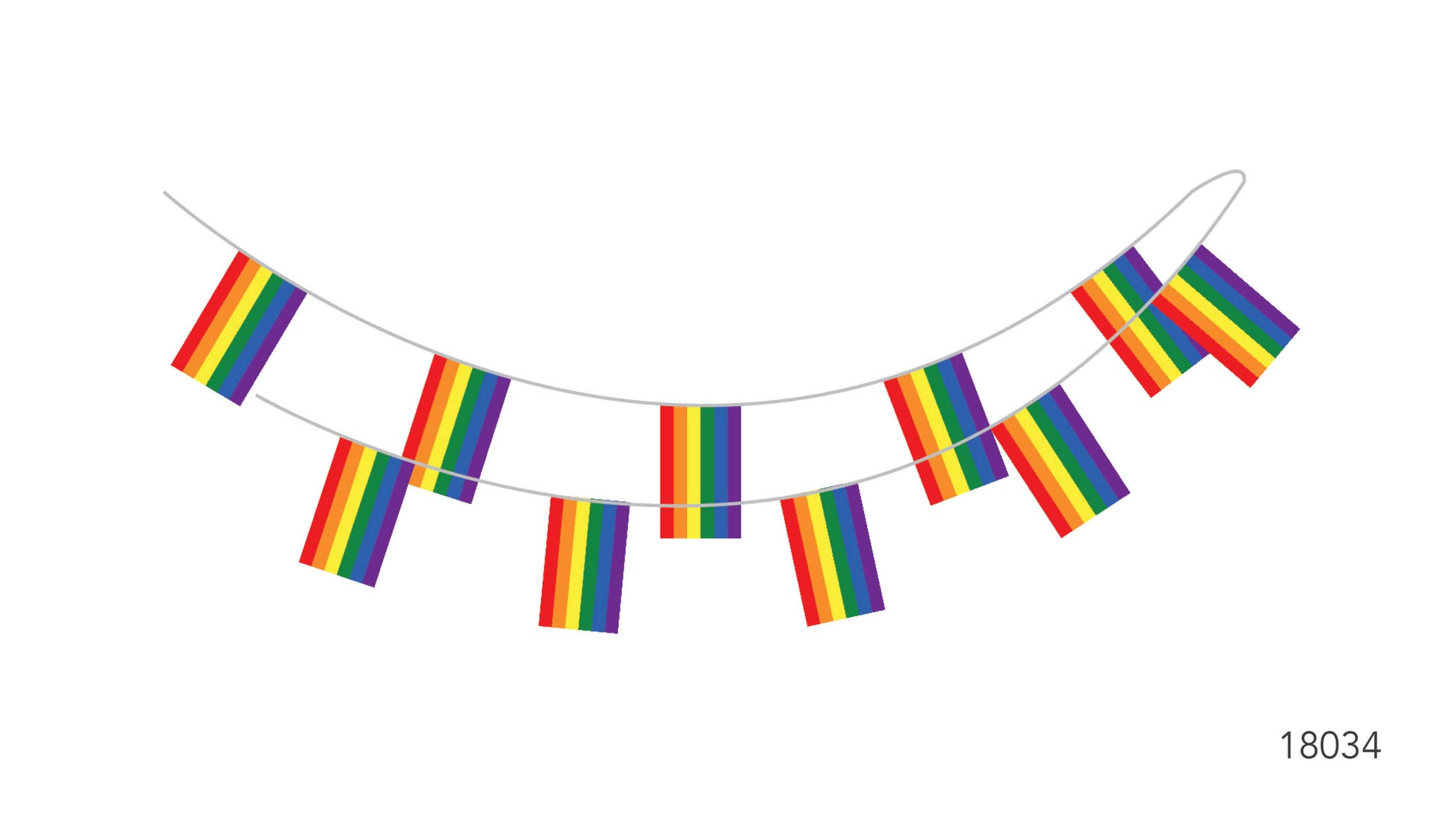 Bunting Flag Rainbow Rectangle Stripe