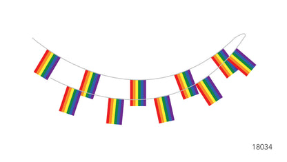 Bunting Flag Rainbow Rectangle Stripe