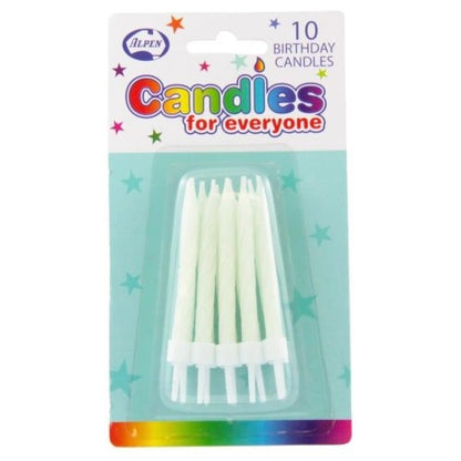 CANDLE GLOW IN DARK 10 W/HOLDERS image 0