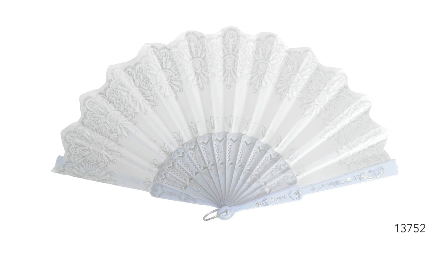 Silver Glitter Embroidery Fan image 0