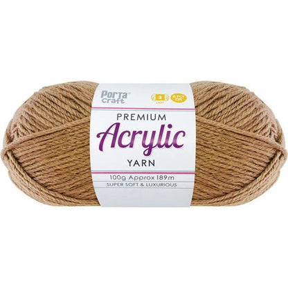 Acrylic Yarn 100g 189m 8ply - Nutmeg