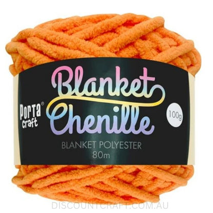 Chenille Blanket Yarn 100g 80m Solid Fantapants