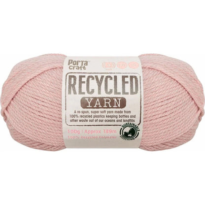 Recycled Yarn 100g 189m 8ply Solid Dusty Pink