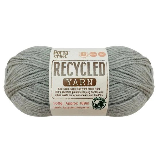 Recycled Yarn 100g 189m 8ply Stone Melange
