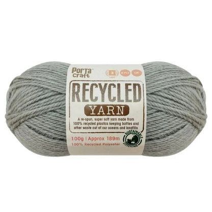 Recycled Yarn 100g 189m 8ply Stone Melange