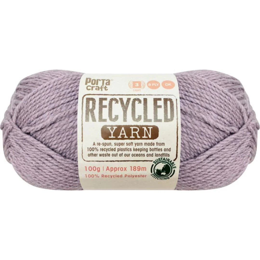 Recycled Yarn 100g 189m 8ply Lavender Melange