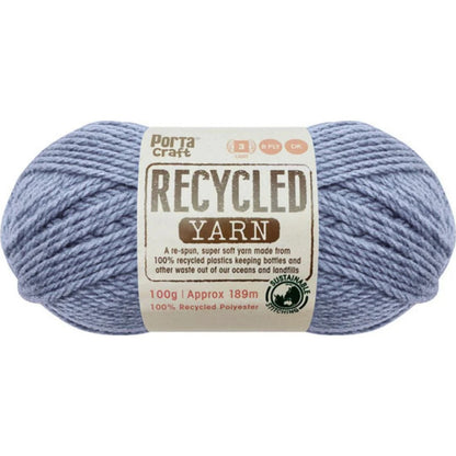 Recycled Yarn 100g 189m 8ply Bluestone Melange