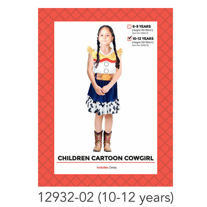 Children Cartoon Cowgirl Costume 10-12 Years image 0