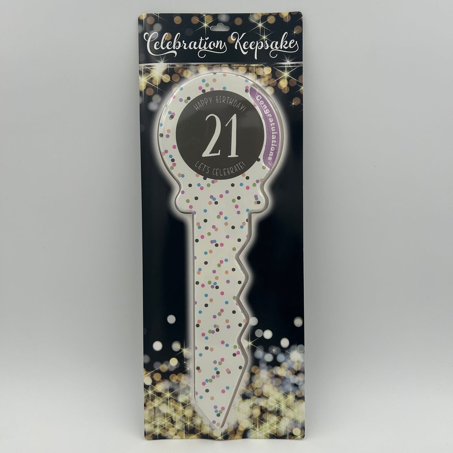 SMALL 21 BIRTHDAY KEY CONFETTI image 0