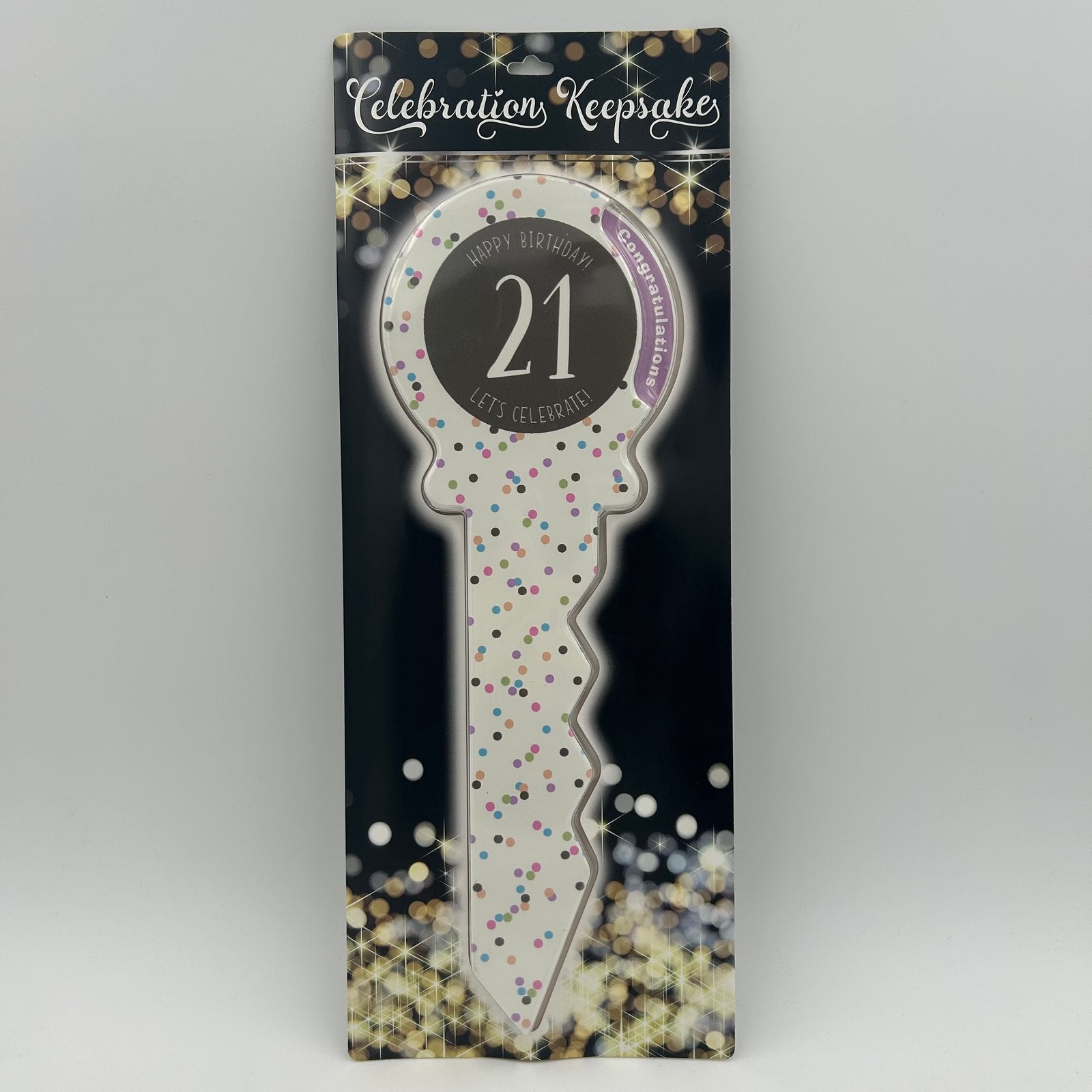SMALL 21 BIRTHDAY KEY CONFETTI image 0