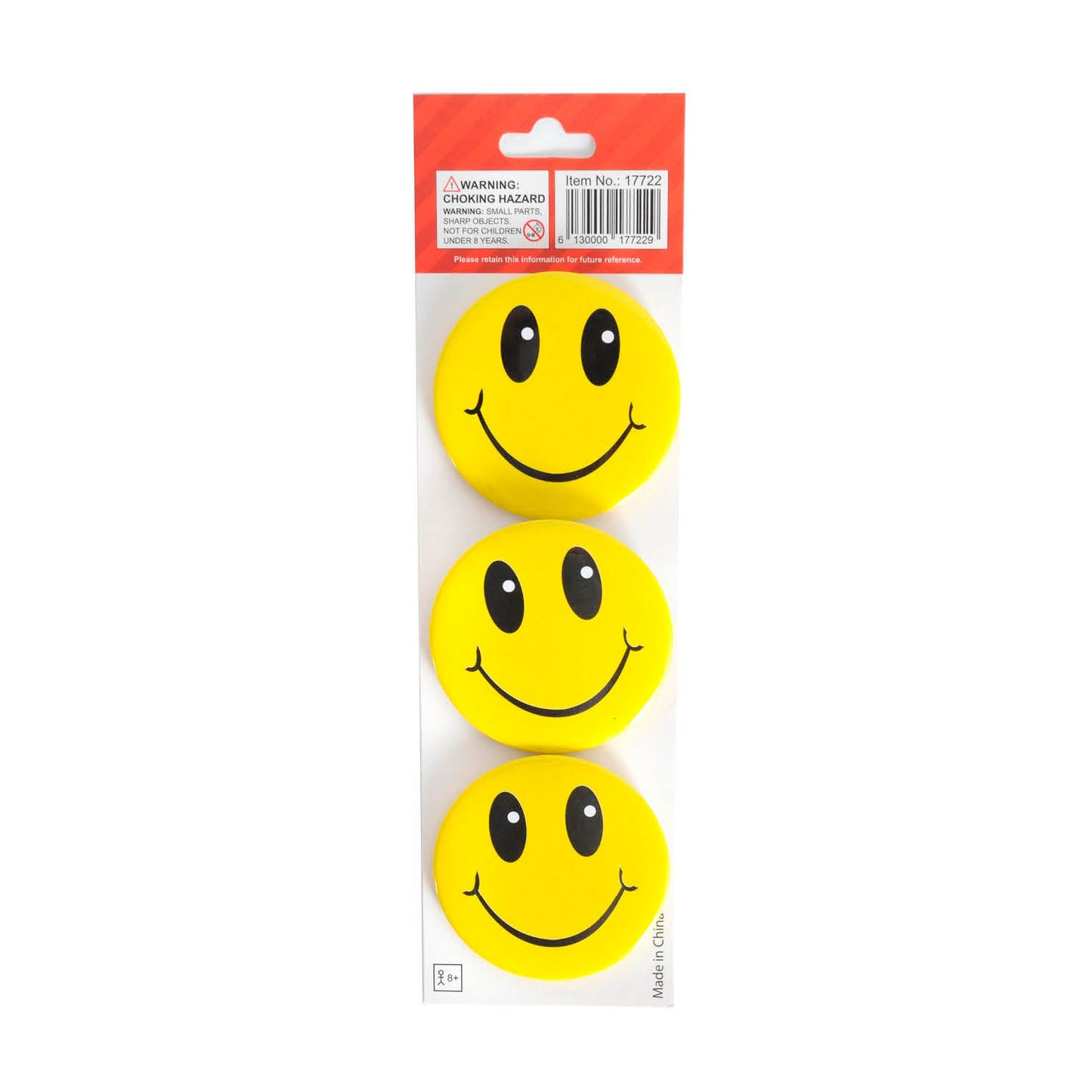 Smiley Face Badges 3pcs image 0