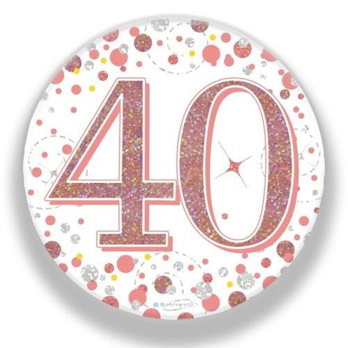 Sparkling Fizz Rose Gold Badge 75mm #40 image 0