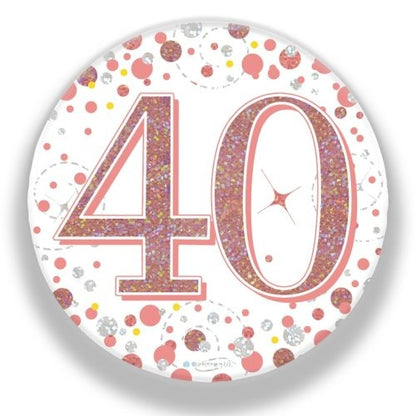 Sparkling Fizz Rose Gold Badge 75mm #40 image 0
