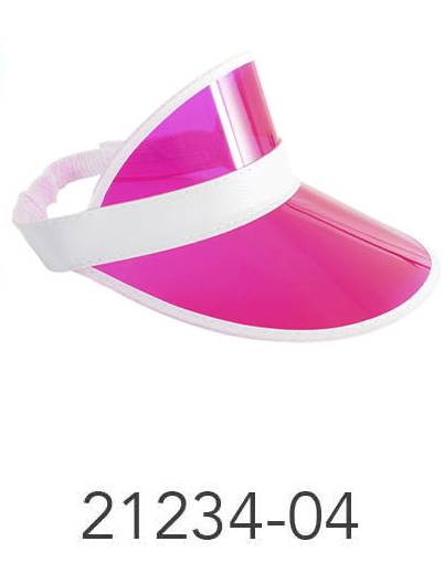 Perspex Visor White Rim -Pink image 0