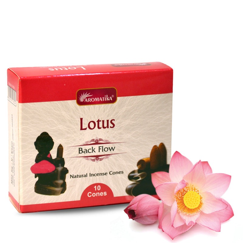 Aromatika Backflow Dhoop Cones Lotus (Pack of 12) image 0