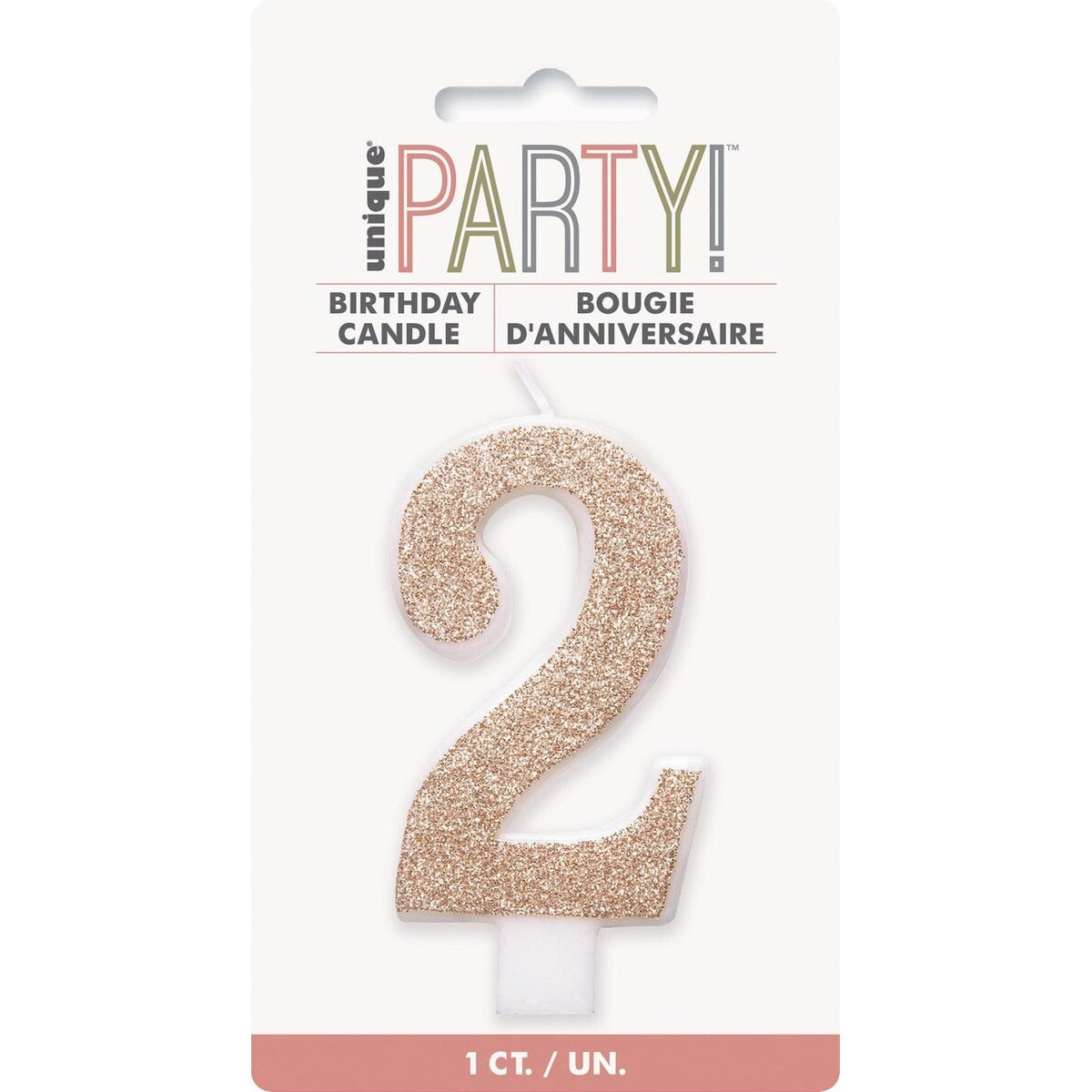 NUMERAL CANDLE 2 - ROSEGOLD image 0