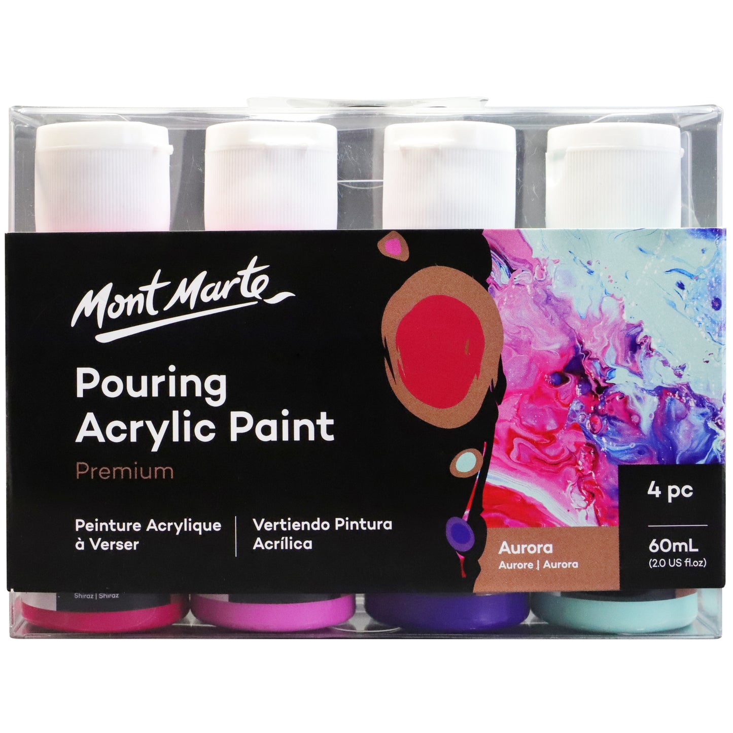 Pouring Acrylic 4pc x 60ml - Aurora image 0