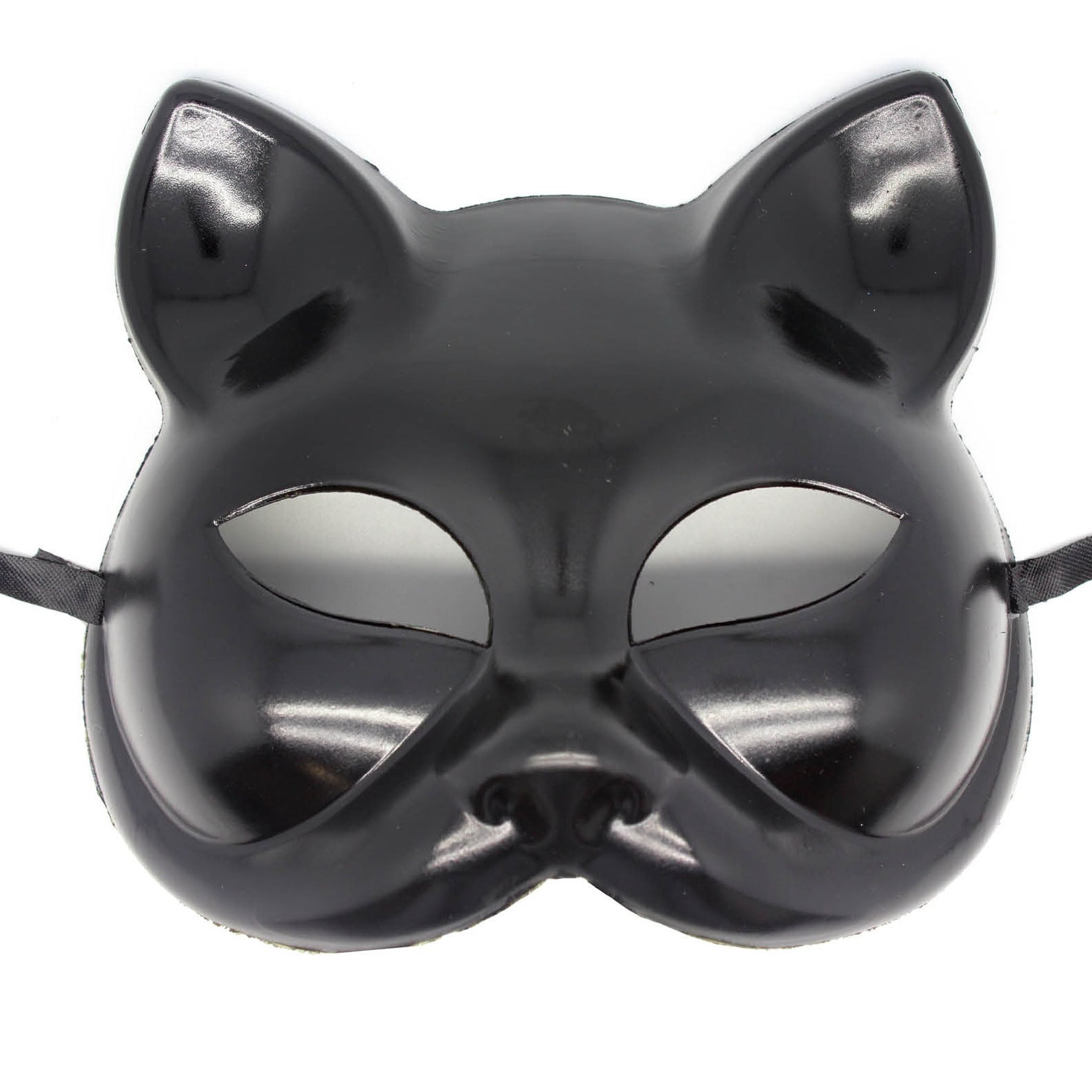 Black Cat Mask (Pure Black) image 0