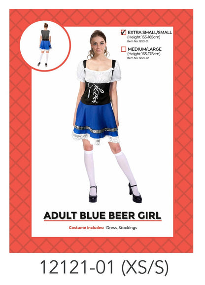 Adult Blue Beer Girl Costume (XS/S) image 0
