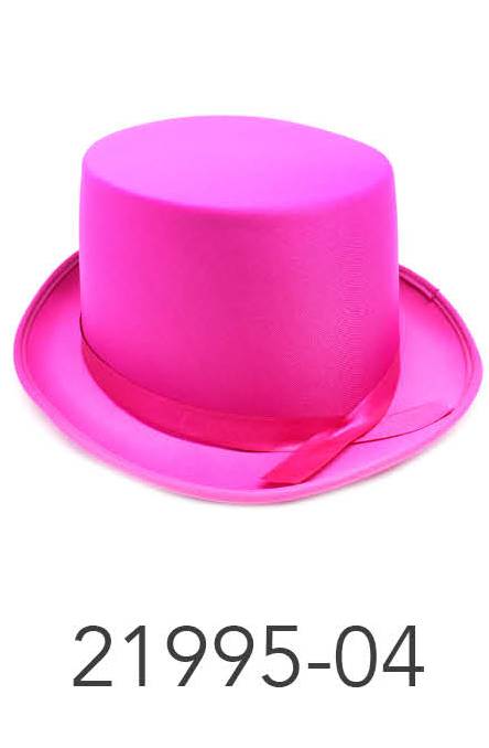 Satin Top Hat (Hot Pink) image 0