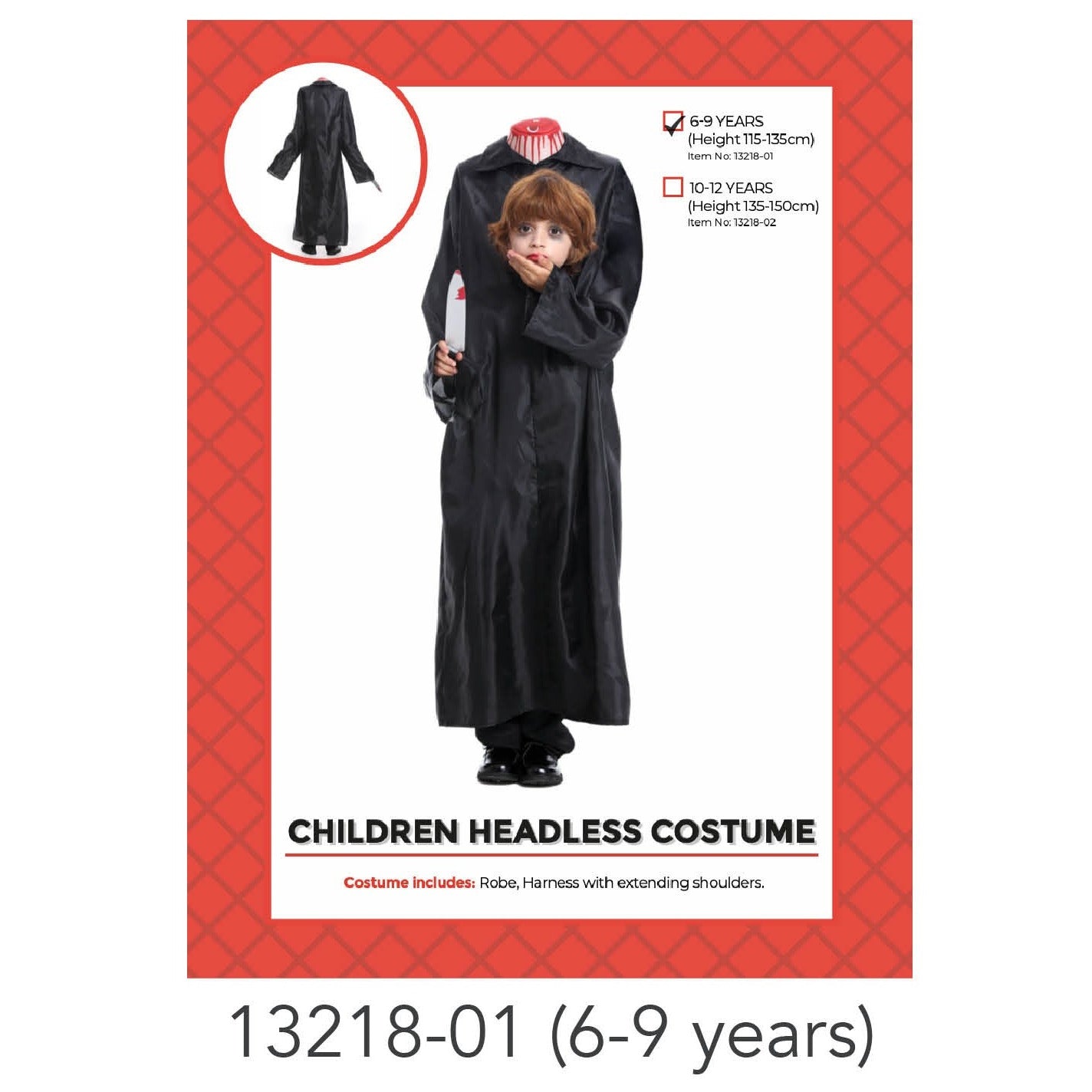 Child Headless Zombie Costume (6-9years) image 0