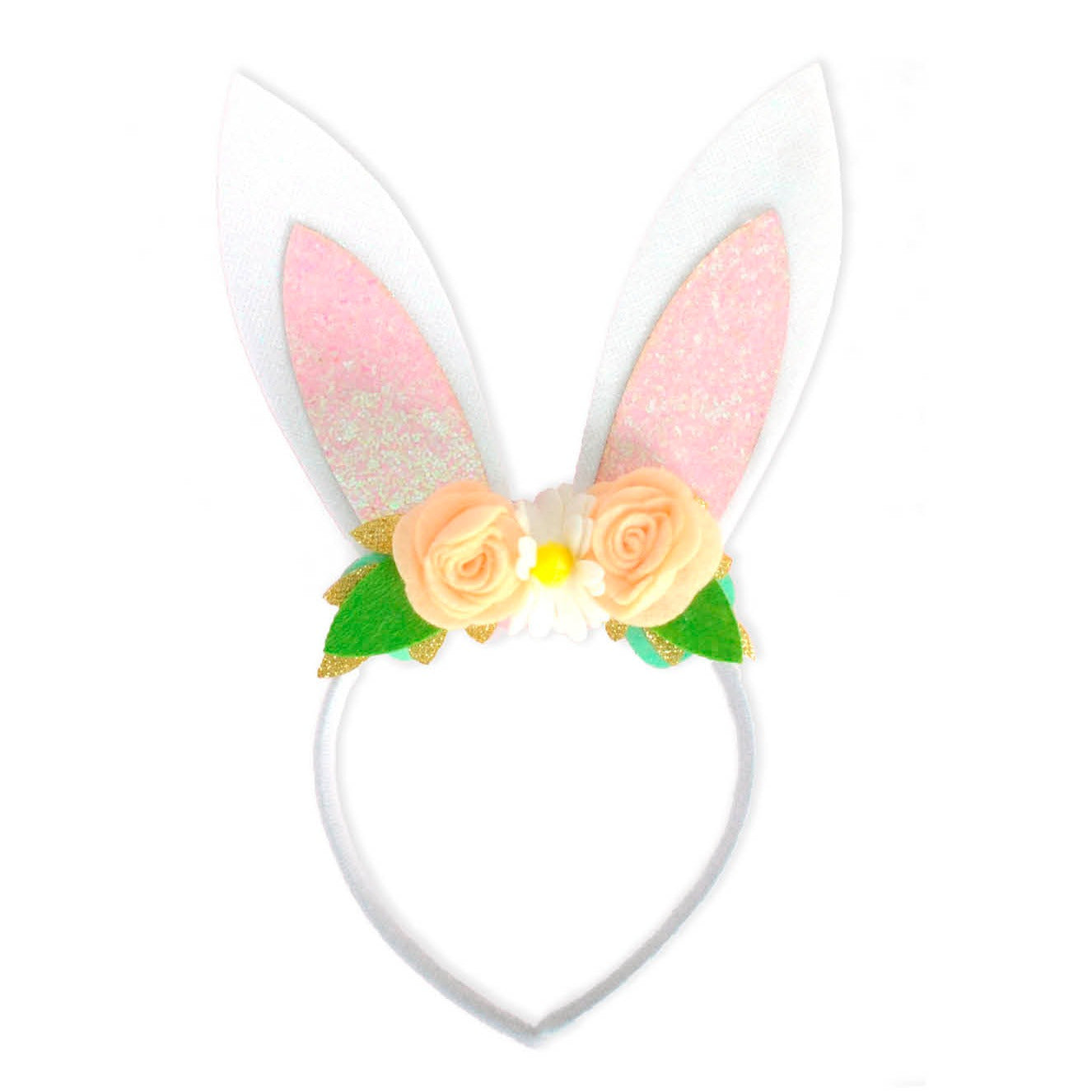 Deluxe Bunny with Flowers headband image 0