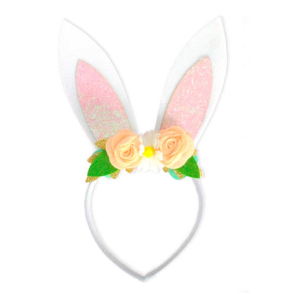 Deluxe Bunny with Flowers headband image 0