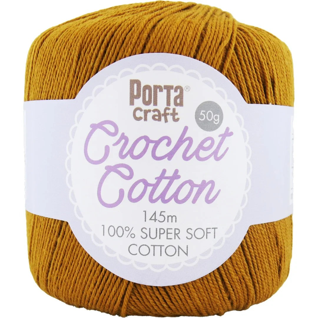 Crochet Cotton 50g 8ply Ochre