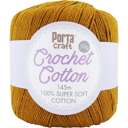Crochet Cotton 50g 8ply Ochre